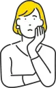考える女性